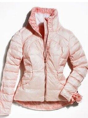 Lululemon Light Pink Down Town Puffy Women's Puffer Jacket I- Sleek Quilted Coat